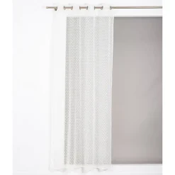 Voilage tamisant à œillet Leslie Rocle l.140 x l.240 cm blanc ivoire