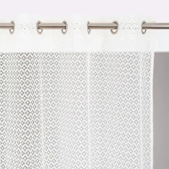 Voilage tamisant à œillet Leslie Rocle l.140 x l.240 cm blanc ivoire