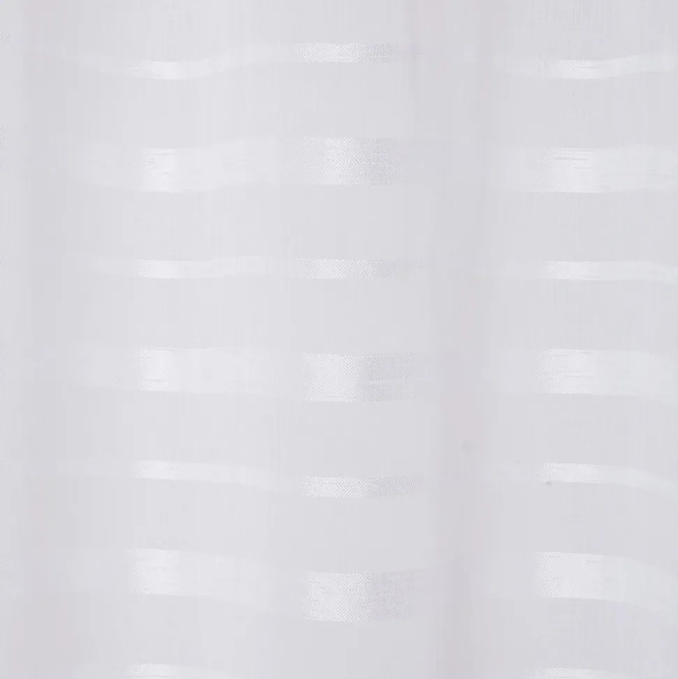 Voilage tamisant à œillets effet jacquard Wakea blanc satin L.260 x l.140cm GoodHome
