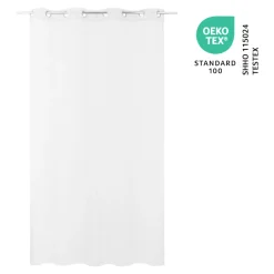 Voilage tamisant à œillets effet lin Howley blanc L.260 x l.140cm GoodHome