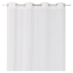 Voilage tamisant à œillets en coton Mayna blanc L.260 x l.140cm GoodHome