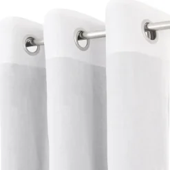 Voilage tamisant à œillets en coton Mayna blanc L.260 x l.140cm GoodHome