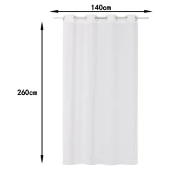 Voilage tamisant à œillets en coton Mayna blanc L.260 x l.140cm GoodHome