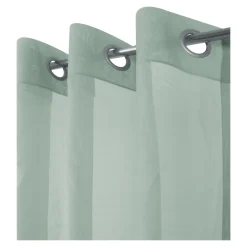 Voilage tamisant à œillets effet tissé Kymbe vert clair L.260 x l.140cm GoodHome