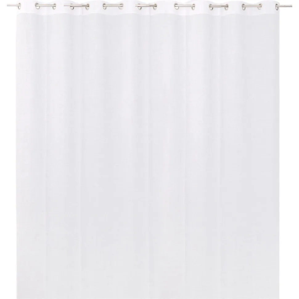 Voilage tamisant à œillets effet lin Yena blanc L.260 x l.300cm GoodHome