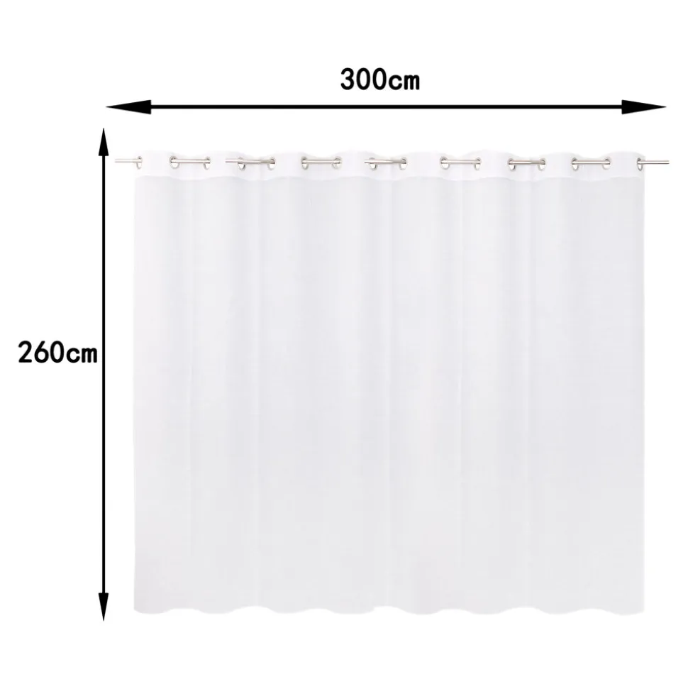 Voilage tamisant à œillets effet lin Yena blanc L.260 x l.300cm GoodHome