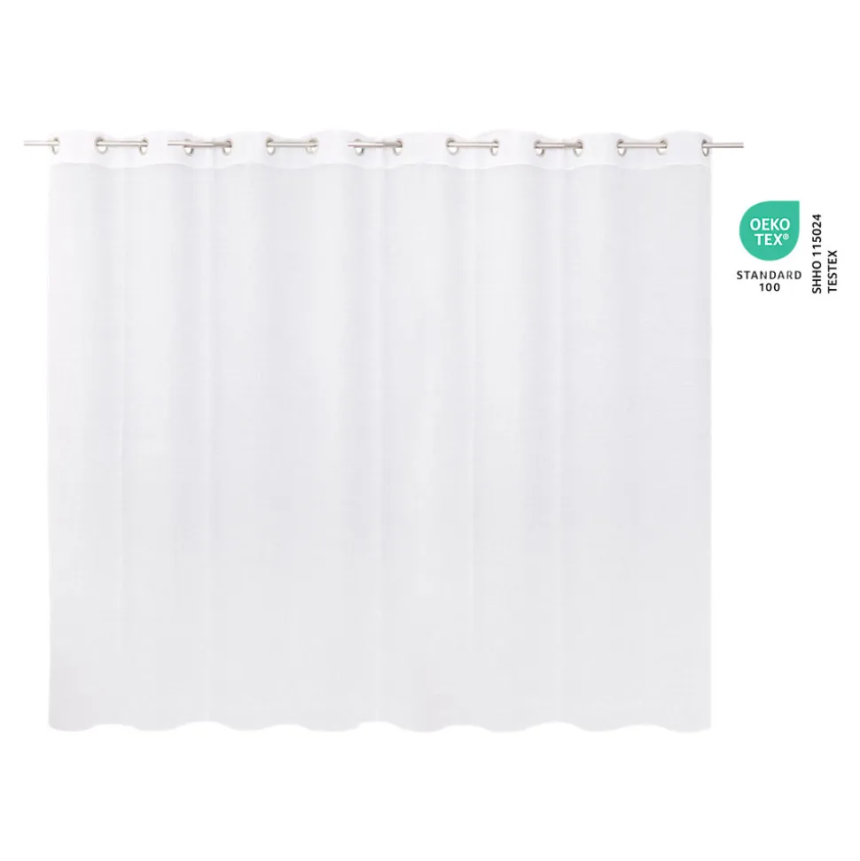 Voilage tamisant à œillets effet lin Yena blanc L.260 x l.300cm GoodHome