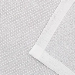 Voilage tamisant à œillets effet lin rayé Huka blanc L.260 x l.140cm GoodHome