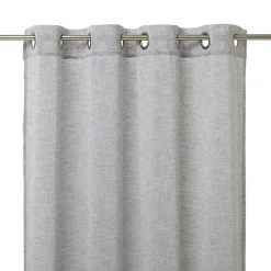 Voilage tamisant à œillets effet lin Howley gris L.260 x l.300cm GoodHome