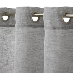 Voilage tamisant à œillets effet lin Howley gris L.260 x l.300cm GoodHome