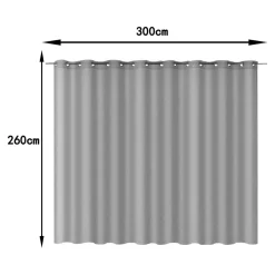Voilage tamisant à œillets effet lin Howley gris L.260 x l.300cm GoodHome