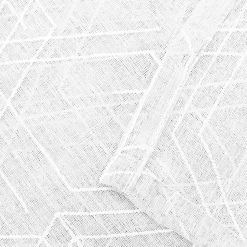 Voilage tamisant à œillets imprimé géométrique Kiya blanc L.260 x l.140cm GoodHome