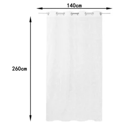 Voilage tamisant à œillets imprimé géométrique Kiya blanc L.260 x l.140cm GoodHome