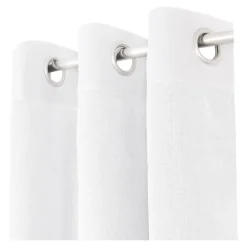Voilage tamisant à œillets effet lin Yena blanc L.260 x l.140cm GoodHome