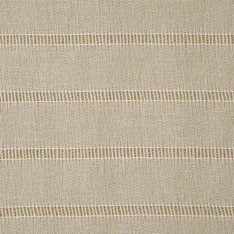 Voilage tamisant à œillets effet tissé rayé Udupi beige lin L.260 x l.140cm GoodHome