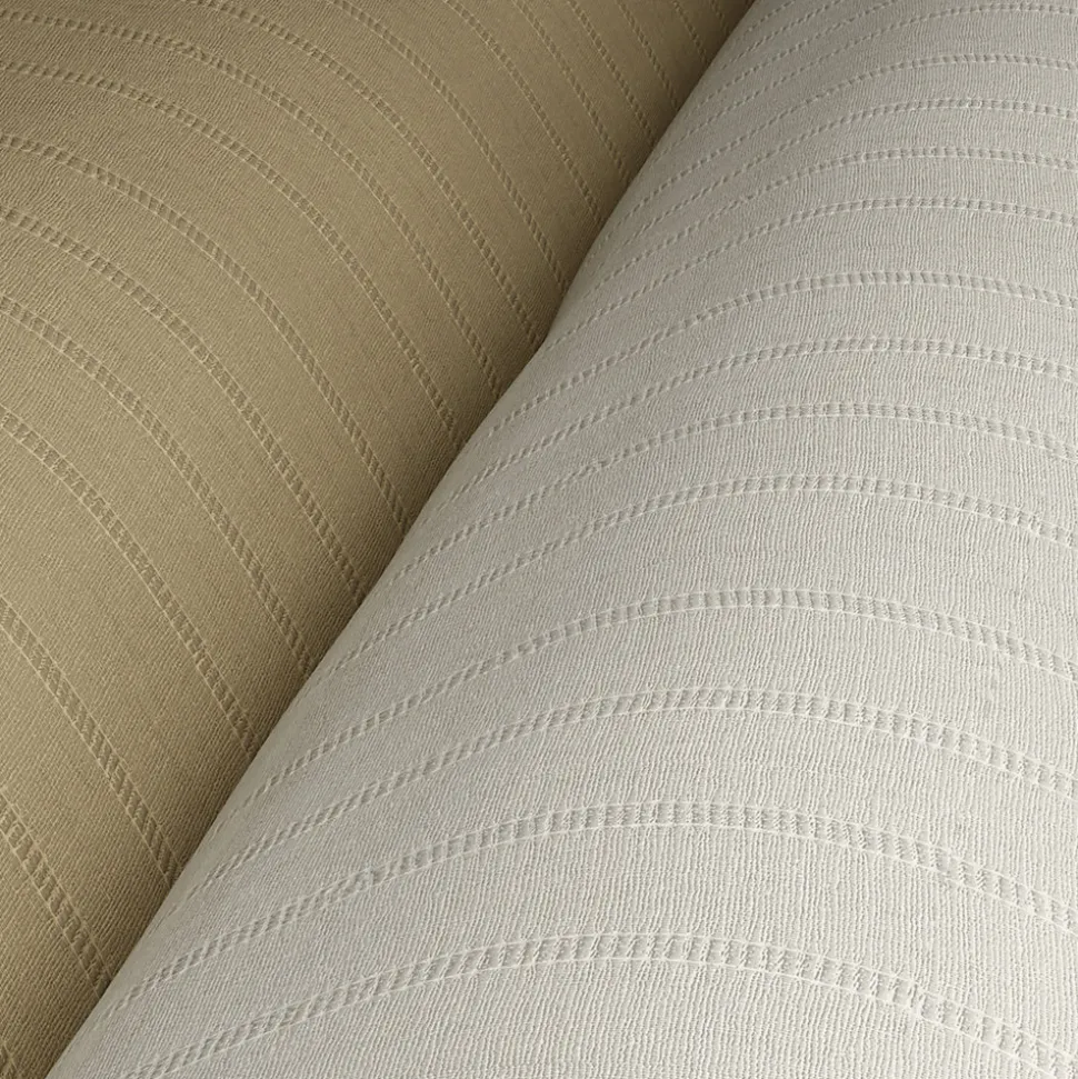 Voilage tamisant à œillets effet tissé rayé Udupi beige lin L.260 x l.140cm GoodHome
