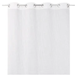Voilage tamisant à œillets effet jacquard Diaz blanc L.260 x l.140cm GoodHome
