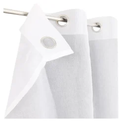 Voilage tamisant à œillets effet lin Yena blanc L.300 x l.140cm GoodHome