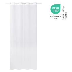 Voilage tamisant à œillets effet lin Yena blanc L.300 x l.140cm GoodHome