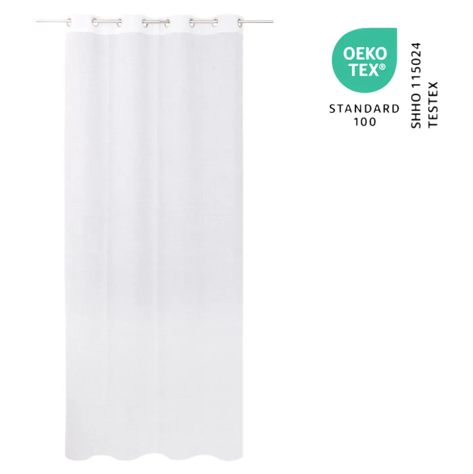 Voilage tamisant à œillets effet lin Yena blanc L.300 x l.140cm GoodHome