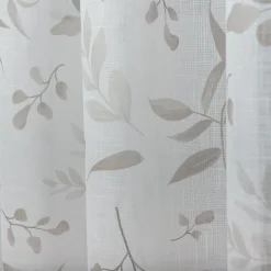 Voilage tamisant à œillets fleuri Bolani blanc L.260 x l.140cm GoodHome