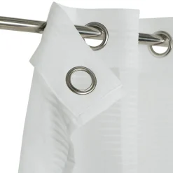 Voilage tamisant à œillets effet jacquard Vapi blanc L.260 x l.140cm GoodHome