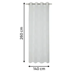 Voilage tamisant à œillets effet jacquard Vapi blanc L.260 x l.140cm GoodHome