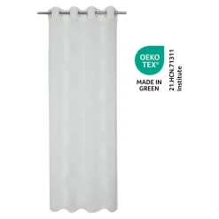 Voilage tamisant à œillets effet jacquard Vapi blanc L.260 x l.140cm GoodHome