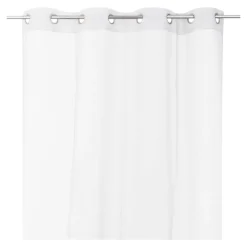 Voilage tamisant à œillets effet lin Tongi blanc L.260 x l.140cm GoodHome