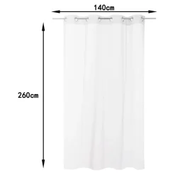 Voilage tamisant à œillets effet lin Tongi blanc L.260 x l.140cm GoodHome