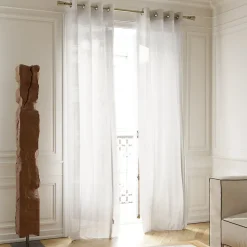 Voilage tamisant à œillets effet lin Yena beige L.260 x l.140cm GoodHome