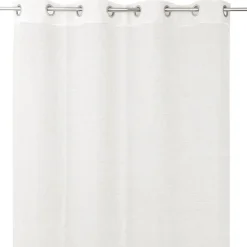 Voilage tamisant à œillets effet lin Yena beige L.260 x l.140cm GoodHome