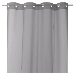 Voilage tamisant à œillets effet lin Tongi gris clair L.260 x l.140cm GoodHome