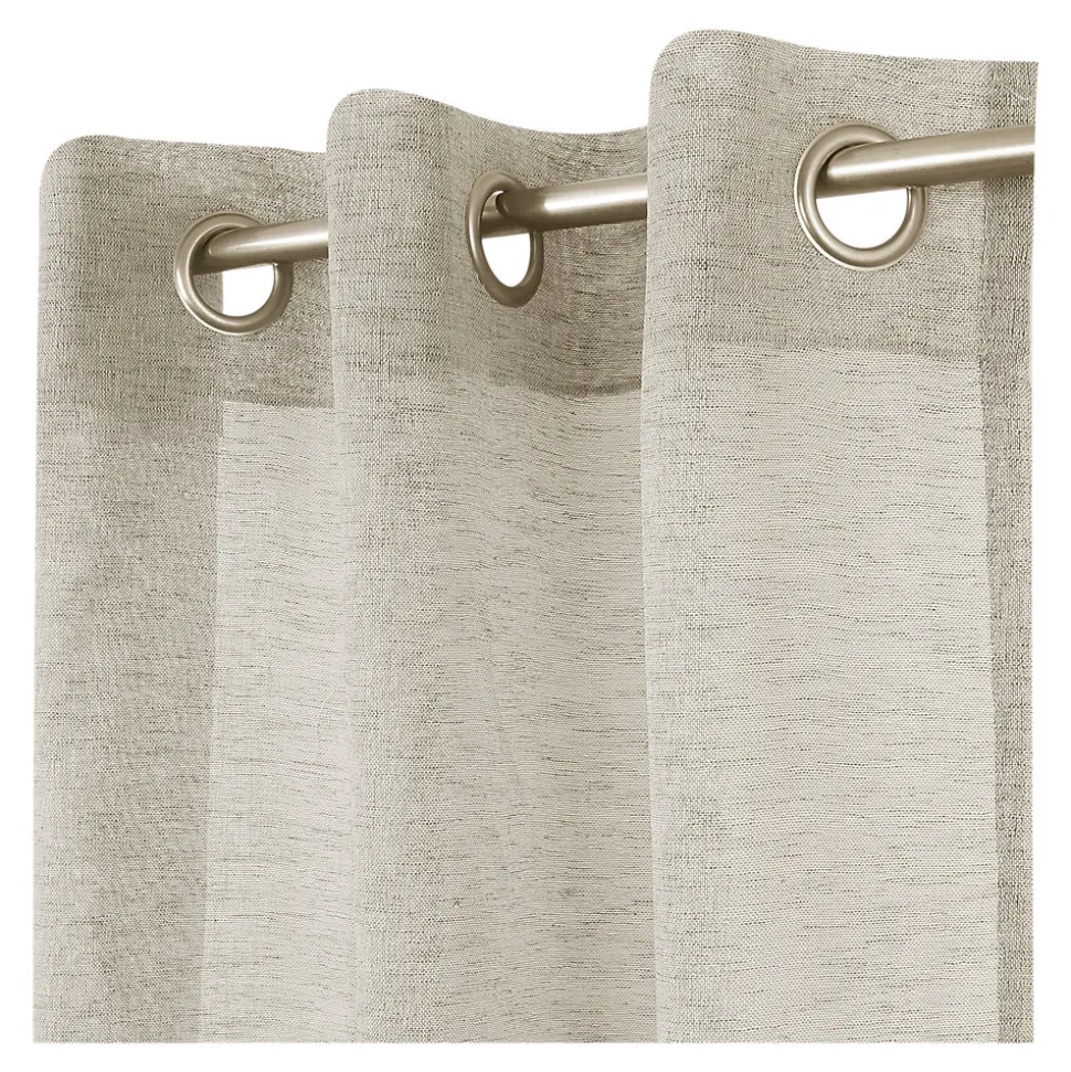 Voilage tamisant à œillets effet lin Howley beige lin L.260 x l.300cm GoodHome