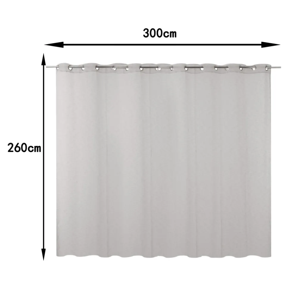 Voilage tamisant à œillets effet lin Howley beige lin L.260 x l.300cm GoodHome