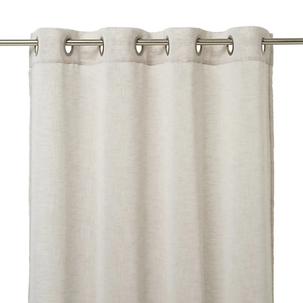 Voilage tamisant à œillets effet lin Howley beige lin L.260 x l.300cm GoodHome