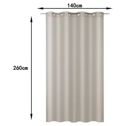 Voilage tamisant à œillets effet lin Howley beige naturel L.260 x l.140cm GoodHome