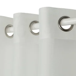 Voilage tamisant à œillets effet maille Loni blanc satin L.260 x l.140cm GoodHome