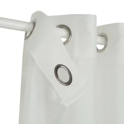 Voilage tamisant à œillets effet maille Loni blanc satin L.260 x l.140cm GoodHome