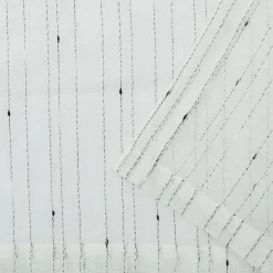 Voilage tamisant à œillets motifs pois Bundi blanc cassé L.260 x l.140cm GoodHome