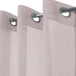 Voilage tamisant à œillets effet tissé Kymbe rose clair L.260 x l.140cm GoodHome