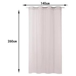 Voilage tamisant à œillets effet tissé Kymbe rose clair L.260 x l.140cm GoodHome