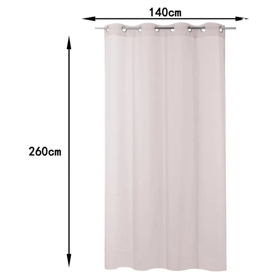 Voilage tamisant à œillets effet tissé Kymbe rose clair L.260 x l.140cm GoodHome