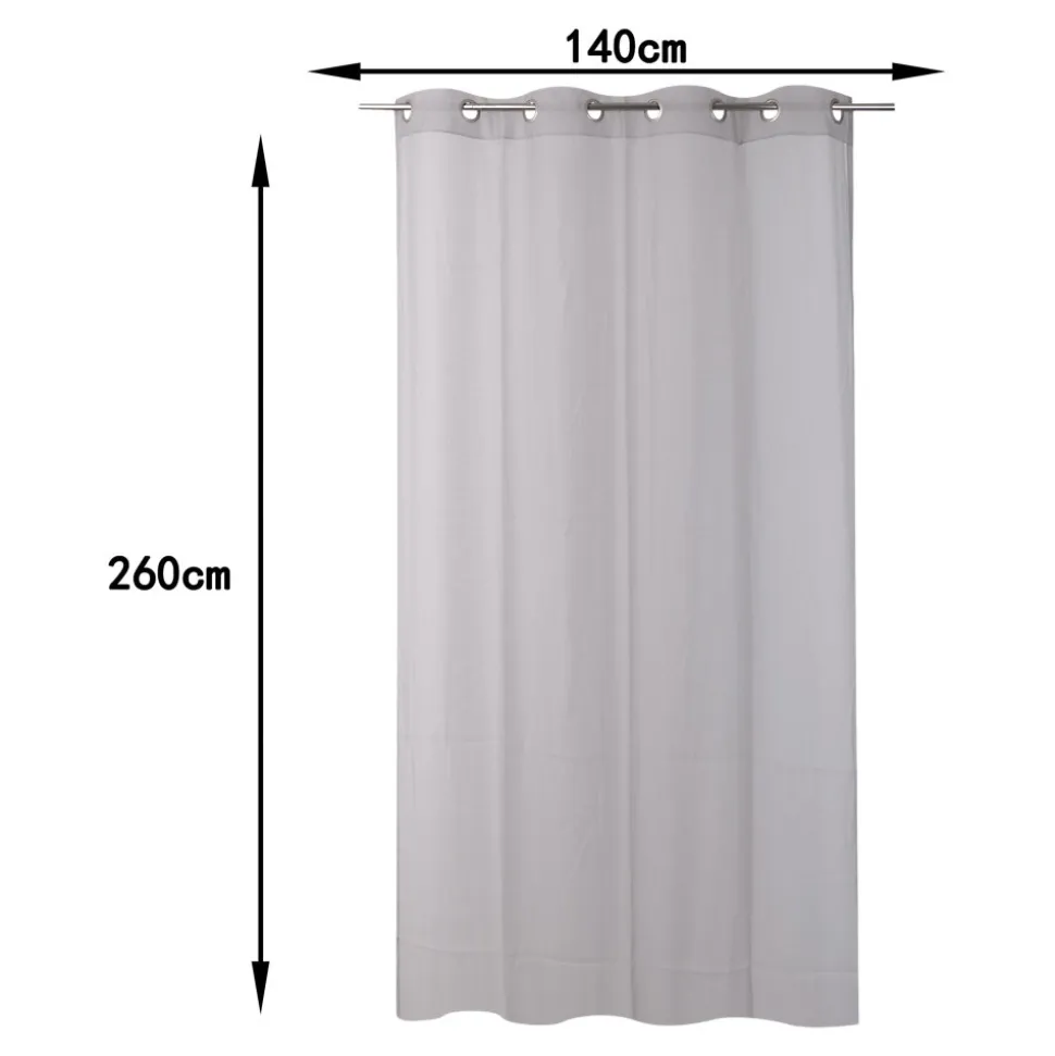 Voilage tamisant à oeillets effet tissé Kymbe beige L.260 x l.140cm GoodHome