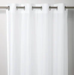 Voilage tamisant à oeillets effet tissé Kymbe blanc L.260 x l.140cm GoodHome