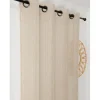 Voilage tamisant lin mélangé - 140x280cm - Taupe