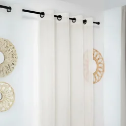 Voilage tamisant uni et doux (145x240 cm - Beige)