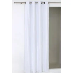 Voilage thermique à œillets Lilou blanc L.250 x l.140cm Rocle