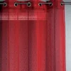 Voilage tissé et fileté (300x240 cm - Rouge)