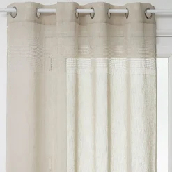 Voilage tissé sablé "Sab" 140 x 240 cm Atmosphera - Lin